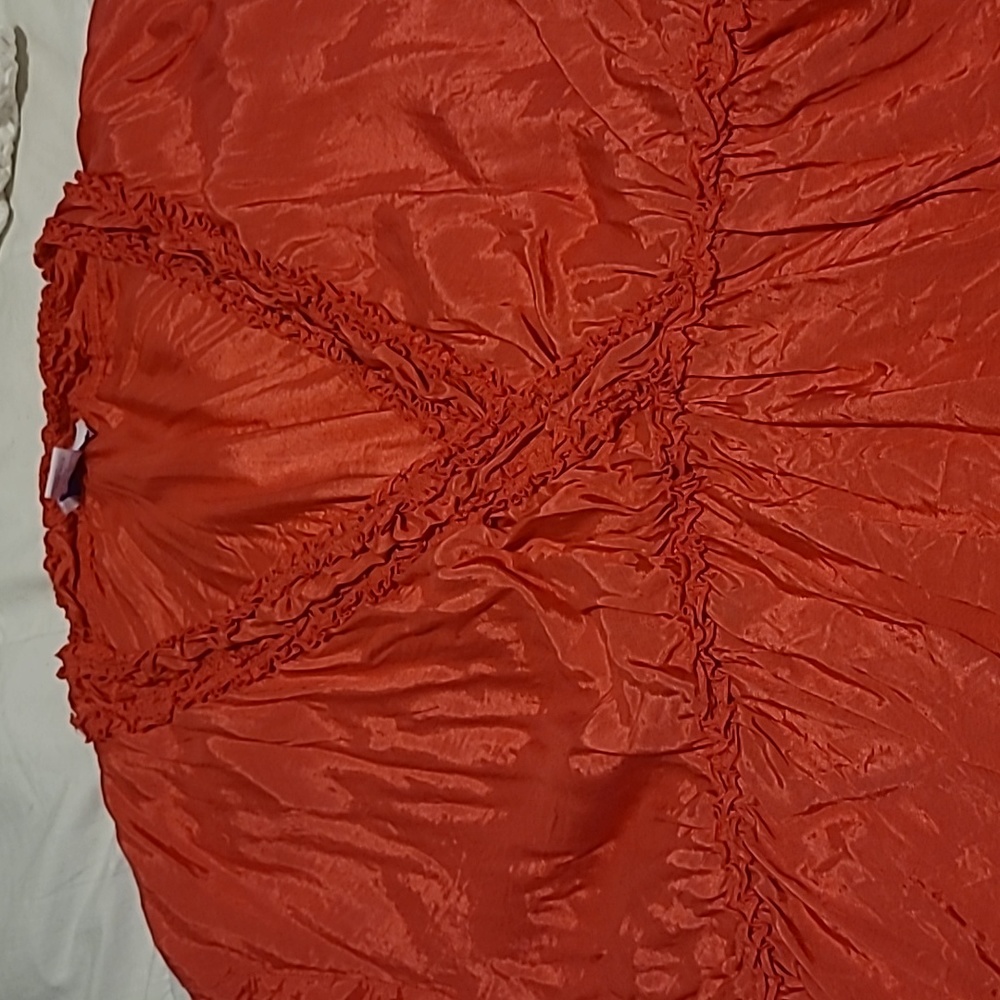 Coral Silk Top